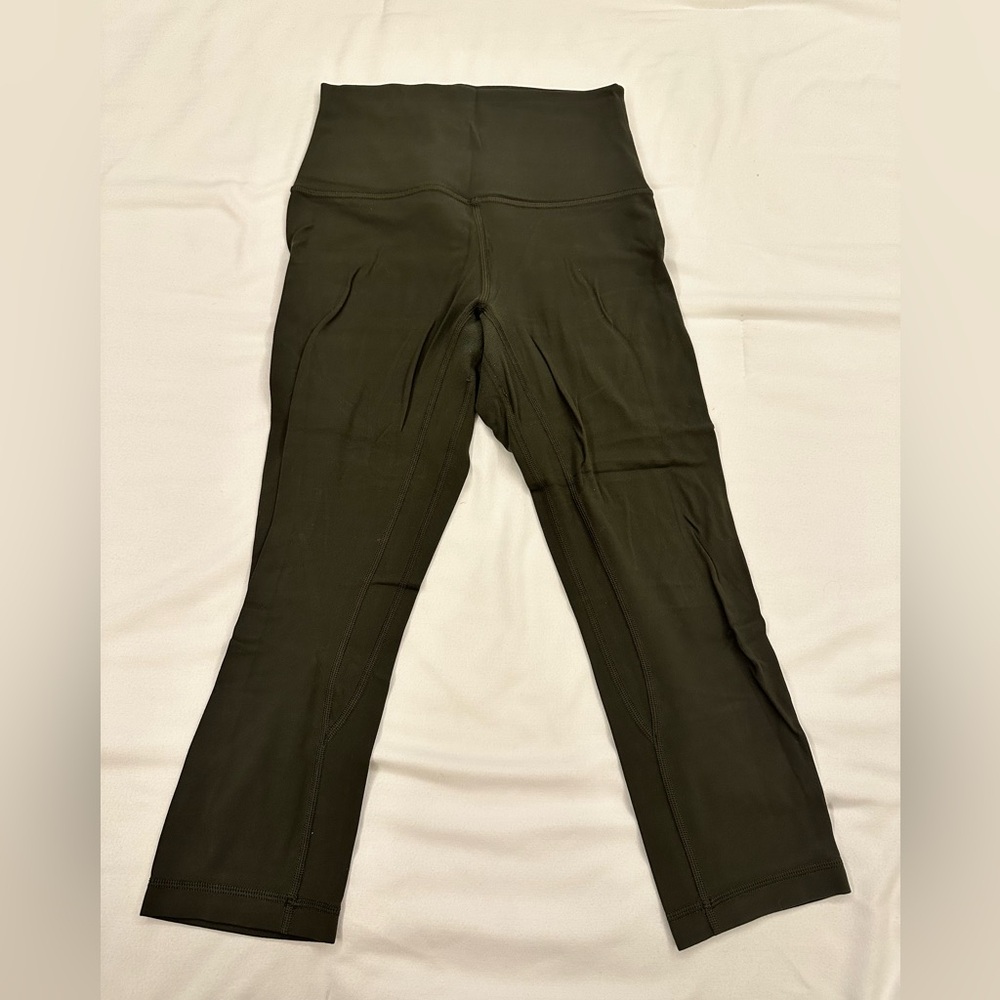 Army Green - cropped lululemon leggings
